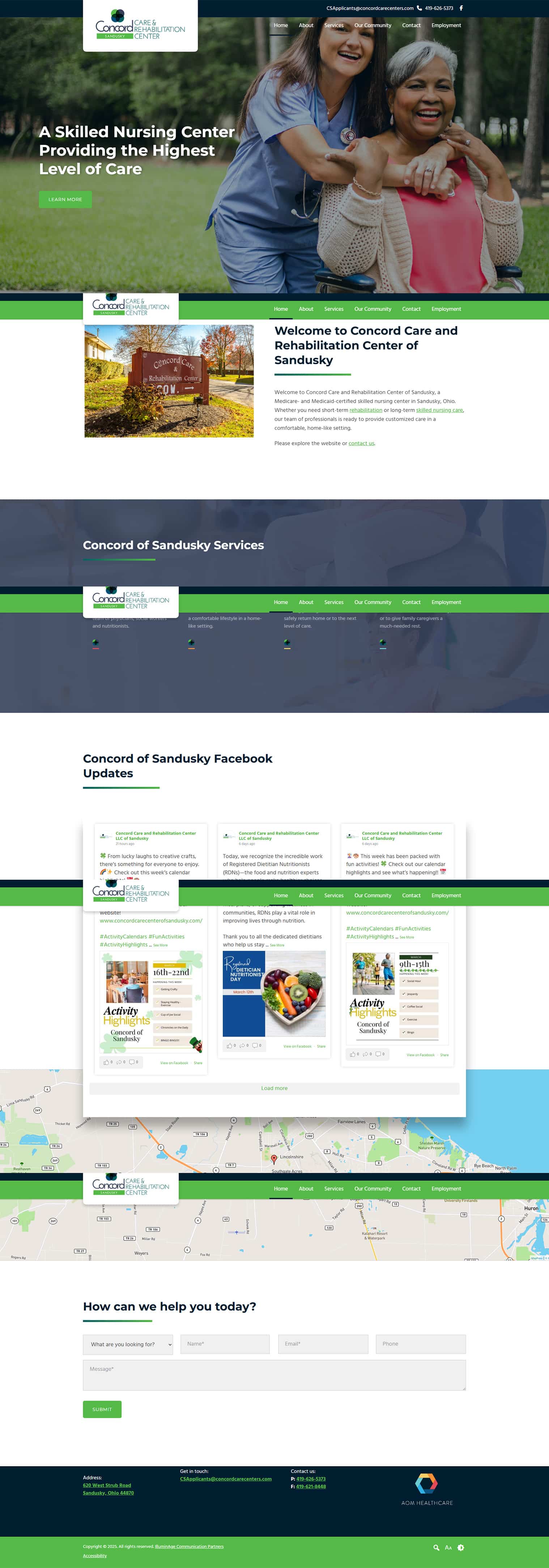 concordcarecenterofsandusky.com screenshot
